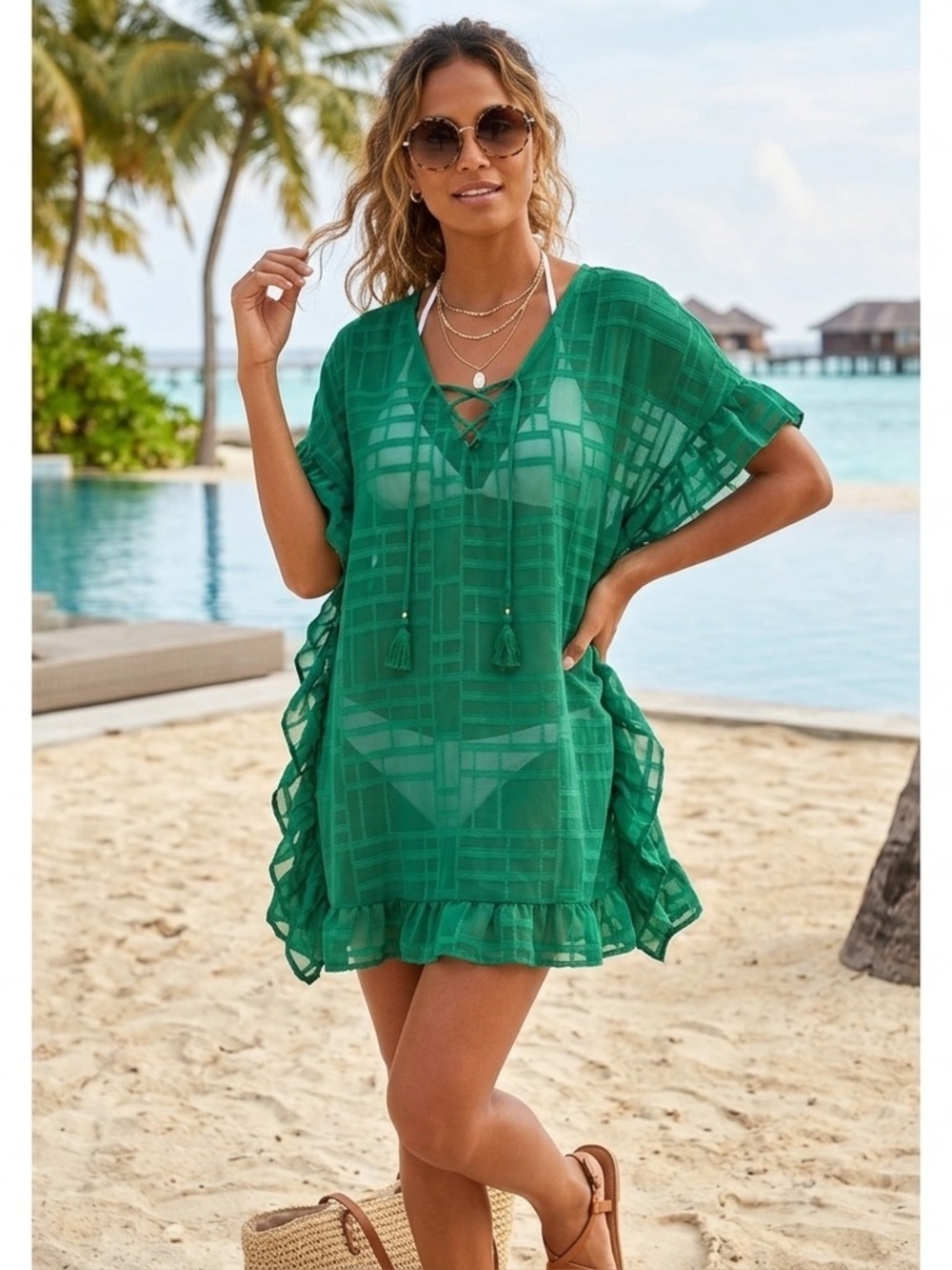 Venus green cover up S/M